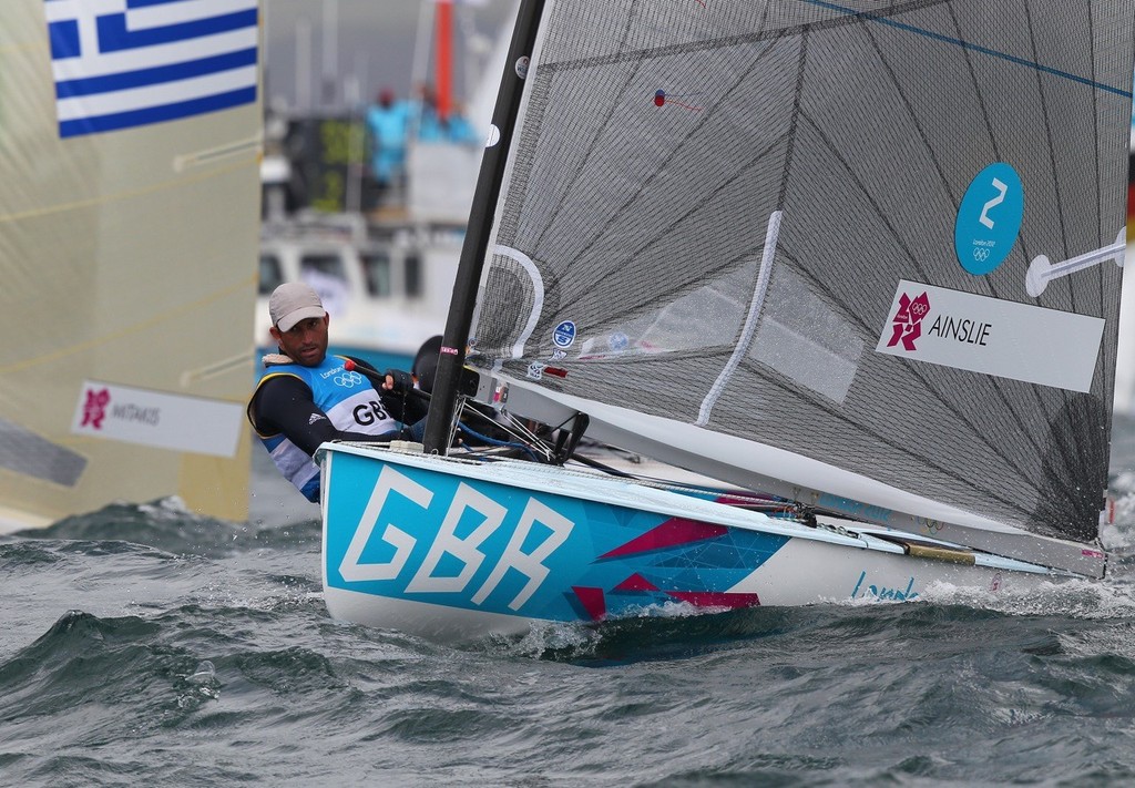 Ben in Race 1 on 2nd August - London 2012 Olympic Games photo copyright Richard Langdon /Ocean Images http://www.oceanimages.co.uk taken at  and featuring the  class