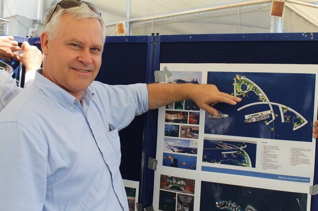 Bryn Lummus architect of the offshore cruise terminal precinct photo copyright Jeni Bone taken at  and featuring the  class