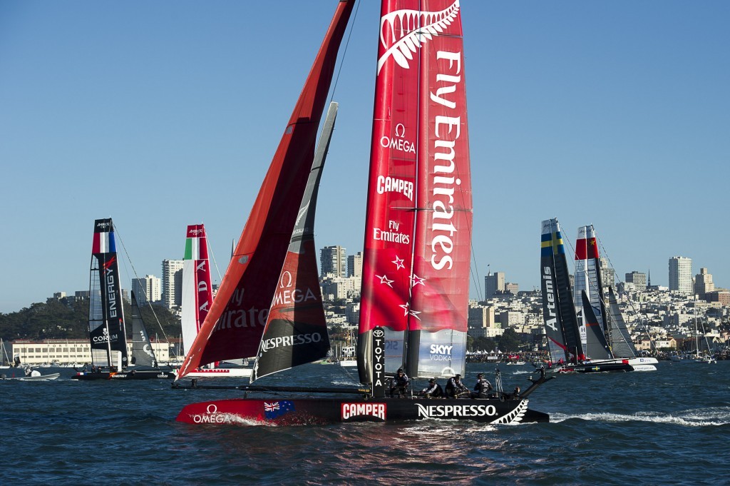 Emirates Team NZ racing on Day 4 of the America&rsquo;s Cup World Series, San Francisco photo copyright Chris Cameron/ETNZ http://www.chriscameron.co.nz taken at  and featuring the  class