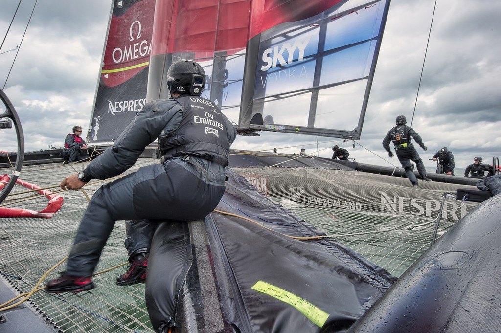 Emirates Team New Zealand. Day 13 of testing for the team’s first AC72. Hauraki Gulf, Auckland. photo copyright Chris Cameron/ETNZ http://www.chriscameron.co.nz taken at  and featuring the  class