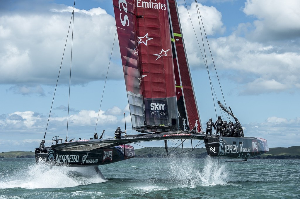 Emirates Team NZ - Hauraki Gulf November 16, 2012 © Chris Cameron/ETNZ http://www.chriscameron.co.nz