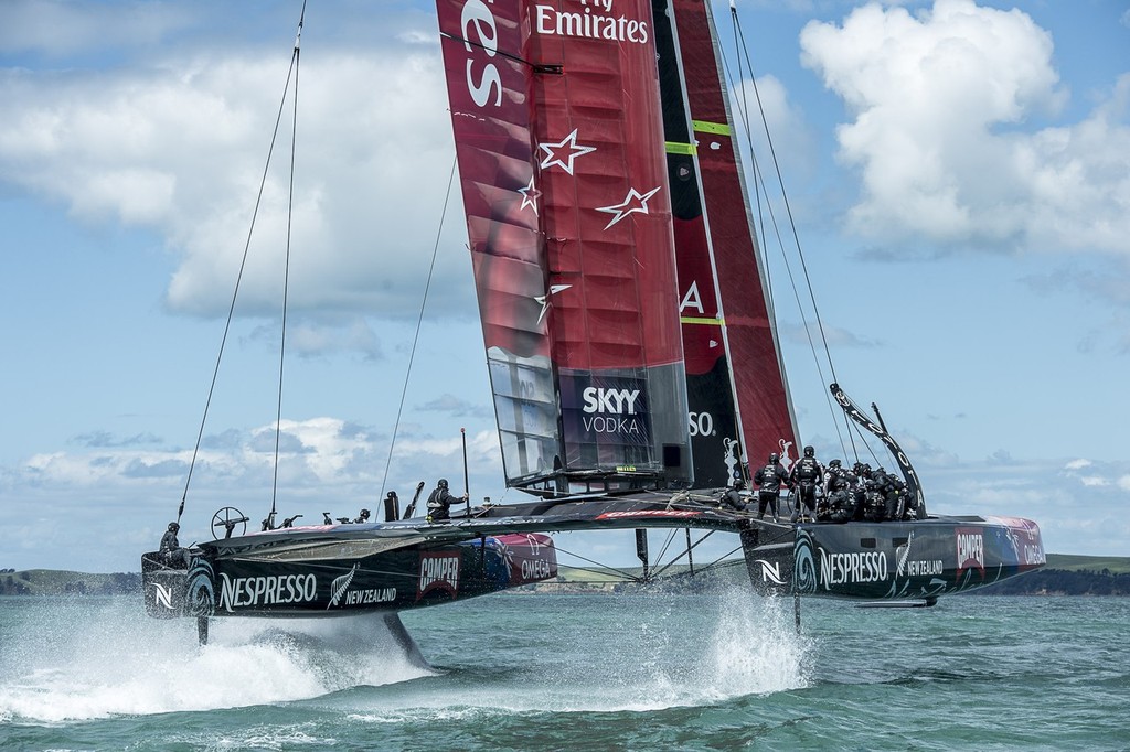 Emirates Team NZ - Hauraki Gulf November 16, 2012 © Chris Cameron/ETNZ http://www.chriscameron.co.nz