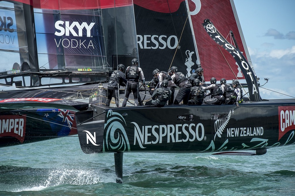 Emirates Team NZ - Hauraki Gulf November 16, 2012 © Chris Cameron/ETNZ http://www.chriscameron.co.nz