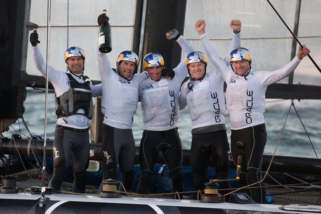 Oracle Spithill after winning the ACWS Matchracing final San Francisco photo copyright ACEA - Photo Gilles Martin-Raget http://photo.americascup.com/ taken at  and featuring the  class