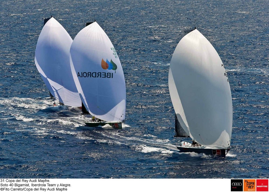 31 Copa del Rey Audi Mapfre.
Soto 40 Bigamist, Iberdrola Team y Alegre. photo copyright Fito Carreto/Copa del Rey Audi Mapfre taken at  and featuring the  class