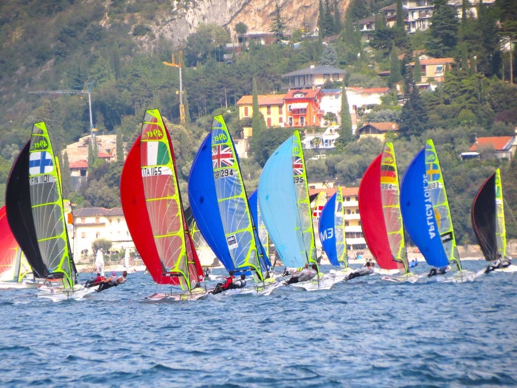 49er fleet on Lake Garda © Dan Cunningham