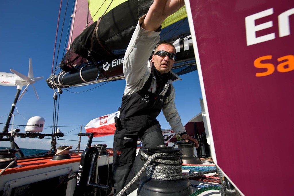 SAILING - PRE VG 2012-2103 - LES SABLES D'OLONNE (FRA) - 06/11/2012 - PHOTO MARK LLOYD / DPPI / VENDEE GLOBE - ENERGA - ZBIGNIEW GUTKOWSKI ``GUTEK`` - ONBOARD - photo copyright Mark Lloyd/ DDPI/Vendee Globe http://www.vendeeglobe.org/en/ taken at  and featuring the  class