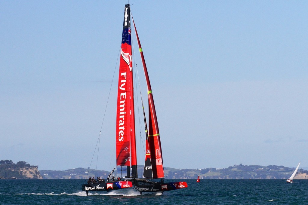 ETNZ121012 (3) - Emirates Team NZ AC72 October 12,2012 photo copyright Richard Gladwell www.photosport.co.nz taken at  and featuring the  class