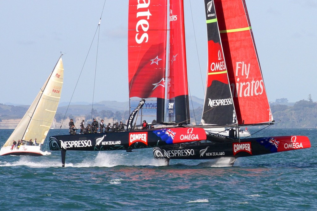 ETNZ121012 (5) - Emirates Team NZ AC72 October 12,2012 photo copyright Richard Gladwell www.photosport.co.nz taken at  and featuring the  class