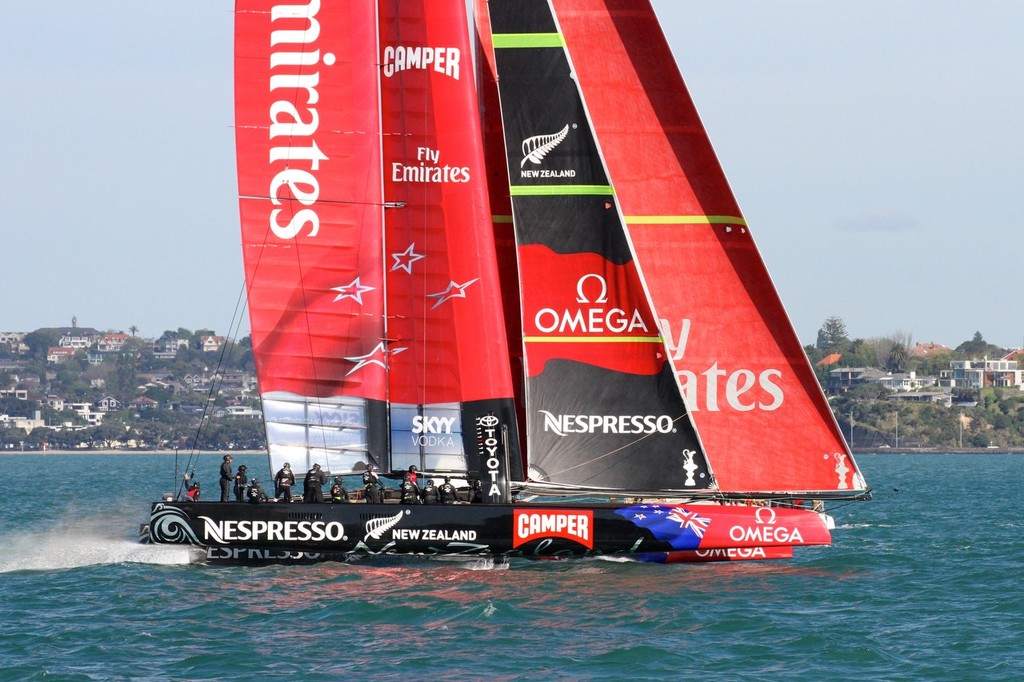 ETNZ121012 (8) - Emirates Team NZ AC72 October 12,2012 photo copyright Richard Gladwell www.photosport.co.nz taken at  and featuring the  class