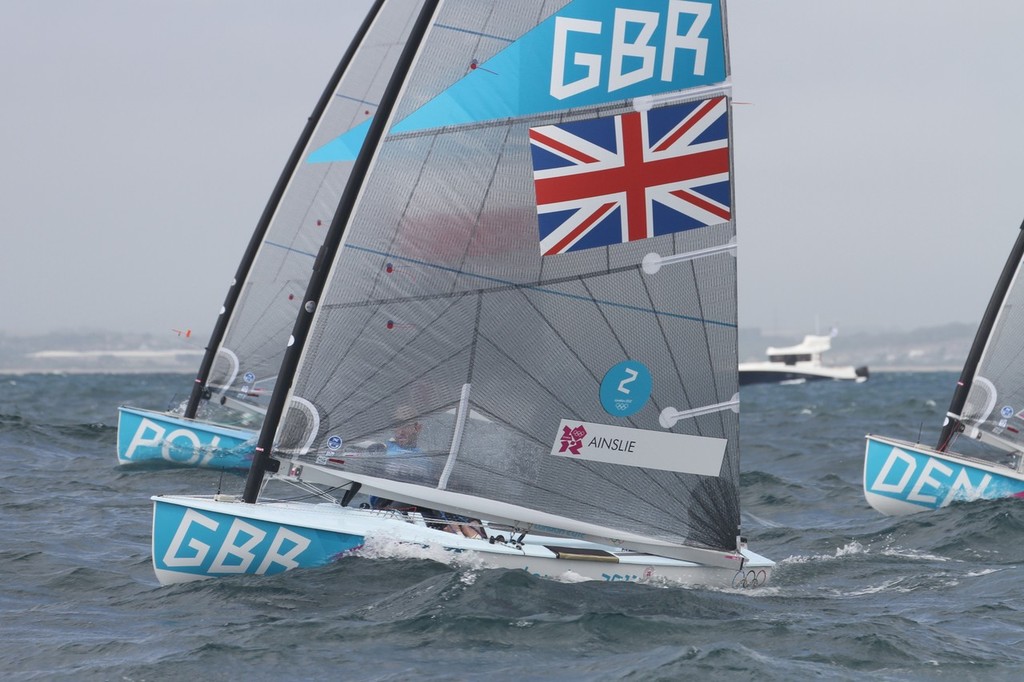 August 1, 2012 - Weymouth, England - Finn - Ben Ainslie © Richard Gladwell www.photosport.co.nz