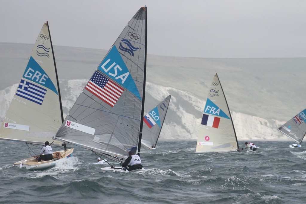 August 1, 2012 - Weymouth, England - Finn - Ben Ainslie © Richard Gladwell www.photosport.co.nz