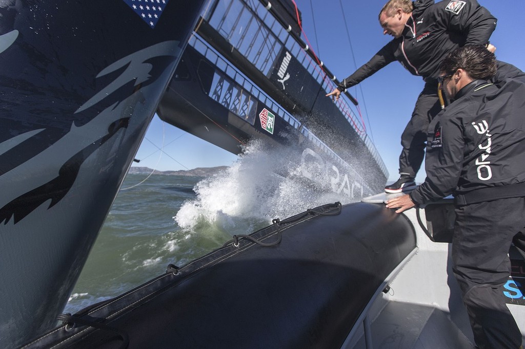 AC 72 Sail 8 Capize / SFO Oct Testing Session / ORACLE TEAM USA / San Francisco (USA) / 16-10-2012 © Guilain Grenier Oracle Team USA http://www.oracleteamusamedia.com/
