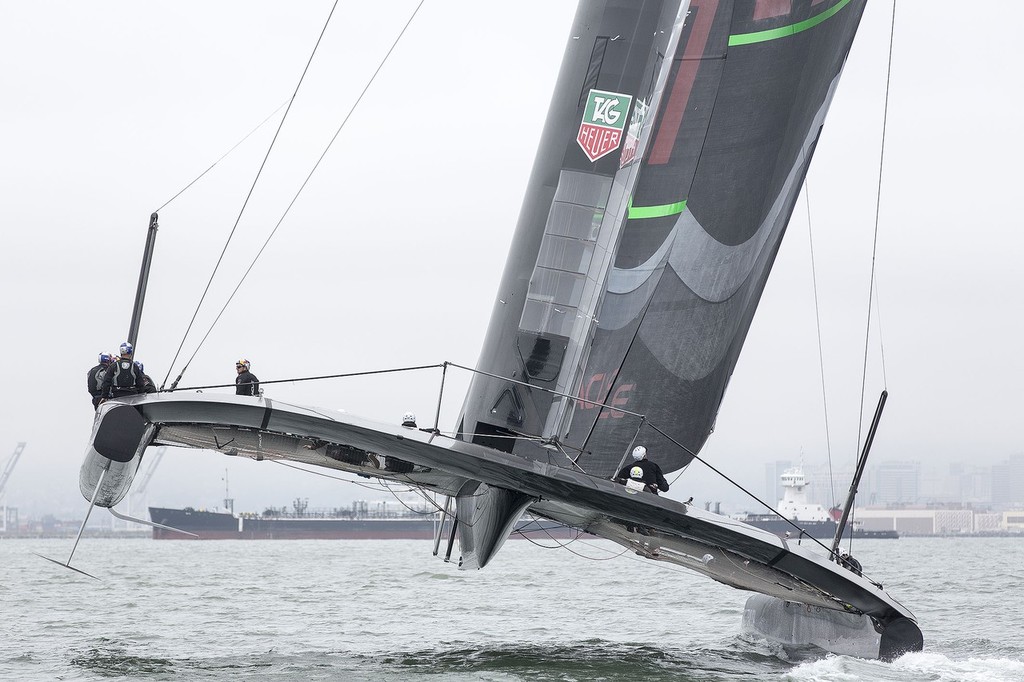 Oracle Team USA’s AC72 - Day 3 of sailing in San Francisco © Guilain Grenier Oracle Team USA http://www.oracleteamusamedia.com/