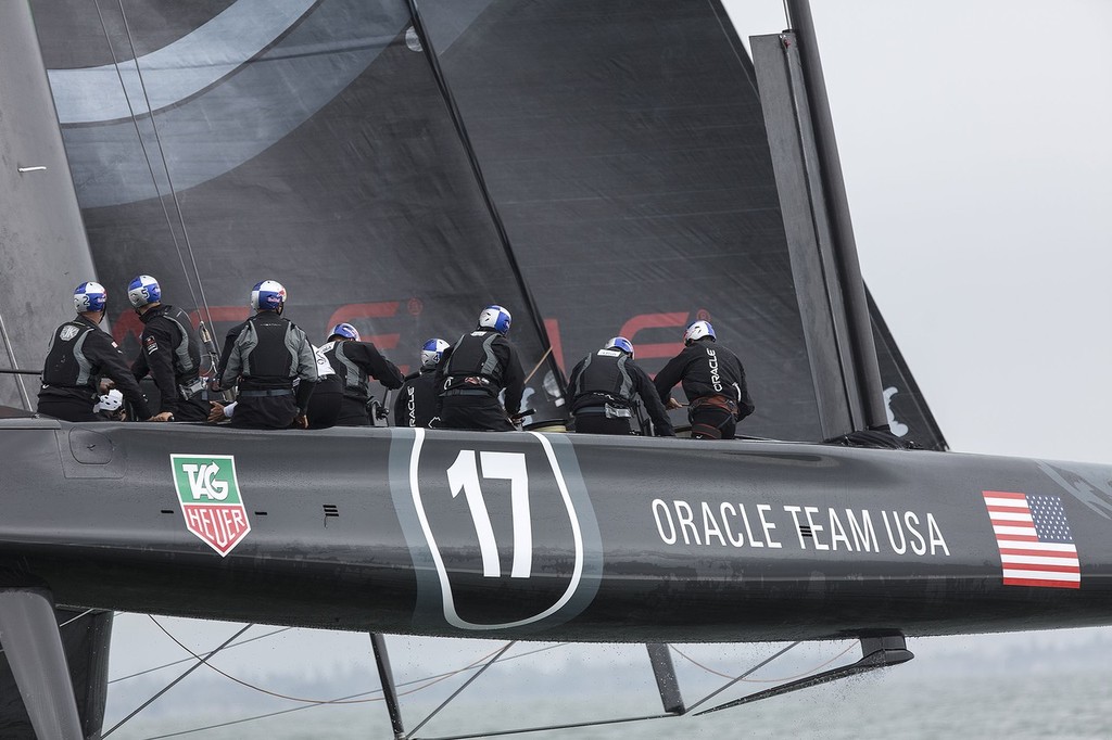 Oracle Team USA’s AC72 - Day 3 of sailing in San Francisco © Guilain Grenier Oracle Team USA http://www.oracleteamusamedia.com/
