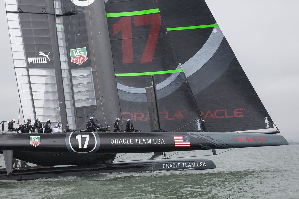 Oracle Team USA’s AC72 - Day 3 of sailing in San Francisco © Guilain Grenier Oracle Team USA http://www.oracleteamusamedia.com/