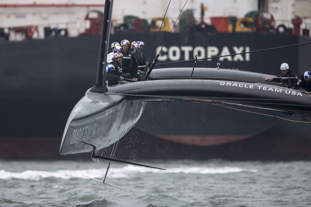 Oracle Team USA’s AC72 - Day 3 of sailing in San Francisco © Guilain Grenier Oracle Team USA http://www.oracleteamusamedia.com/