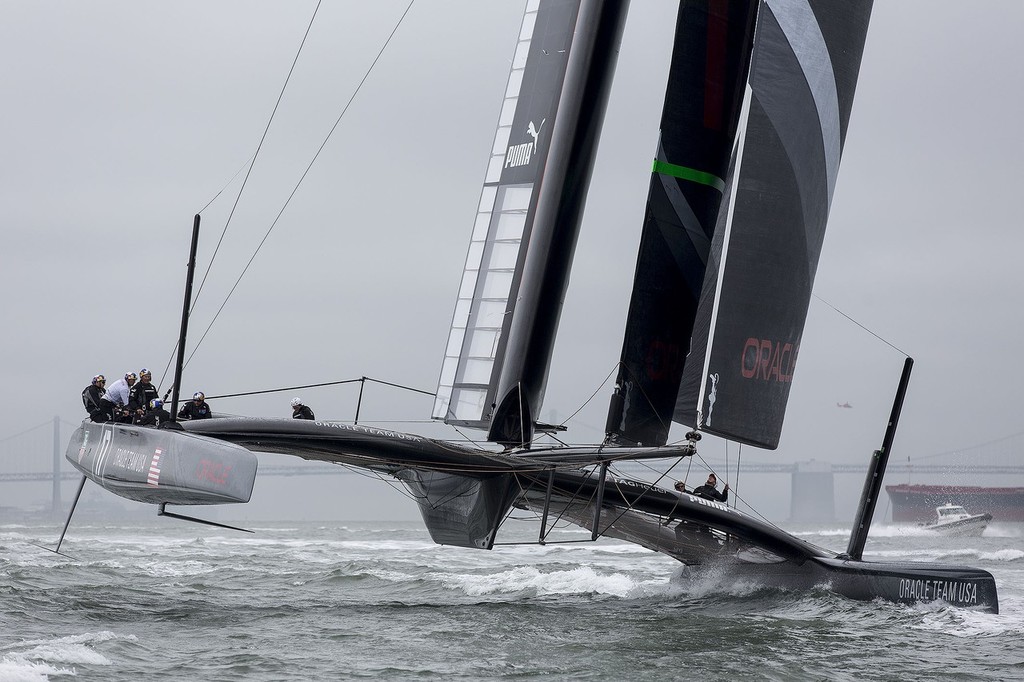 Oracle Team USA’s AC72 - Day 3 of sailing in San Francisco © Guilain Grenier Oracle Team USA http://www.oracleteamusamedia.com/
