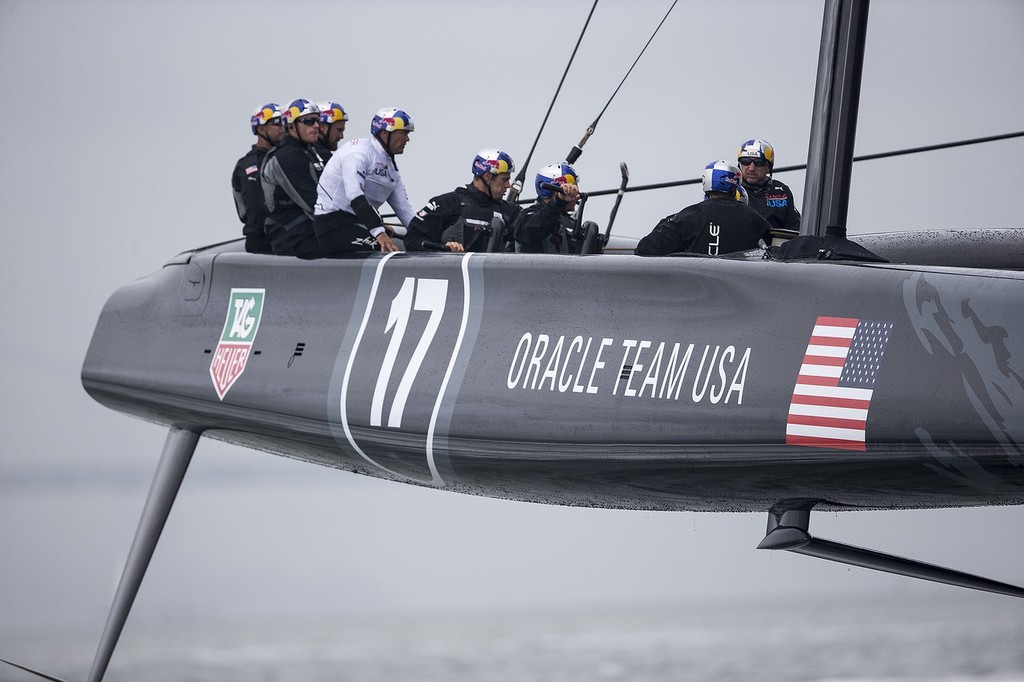 Oracle Team USA’s AC72 - Day 3 of sailing in San Francisco © Guilain Grenier Oracle Team USA http://www.oracleteamusamedia.com/