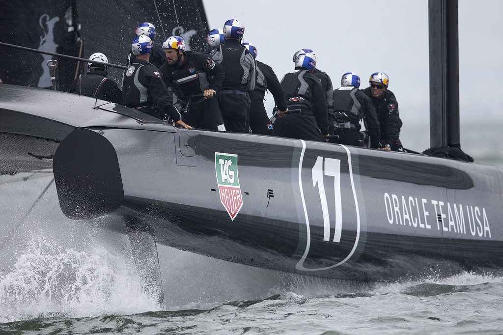 Oracle Team USA’s AC72 - Day 3 of sailing in San Francisco © Guilain Grenier Oracle Team USA http://www.oracleteamusamedia.com/