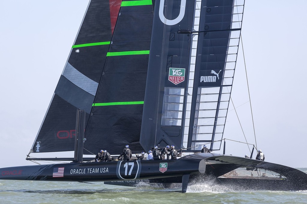 Oracle Team USA’s AC72 - Day 3 of sailing in San Francisco © Guilain Grenier Oracle Team USA http://www.oracleteamusamedia.com/