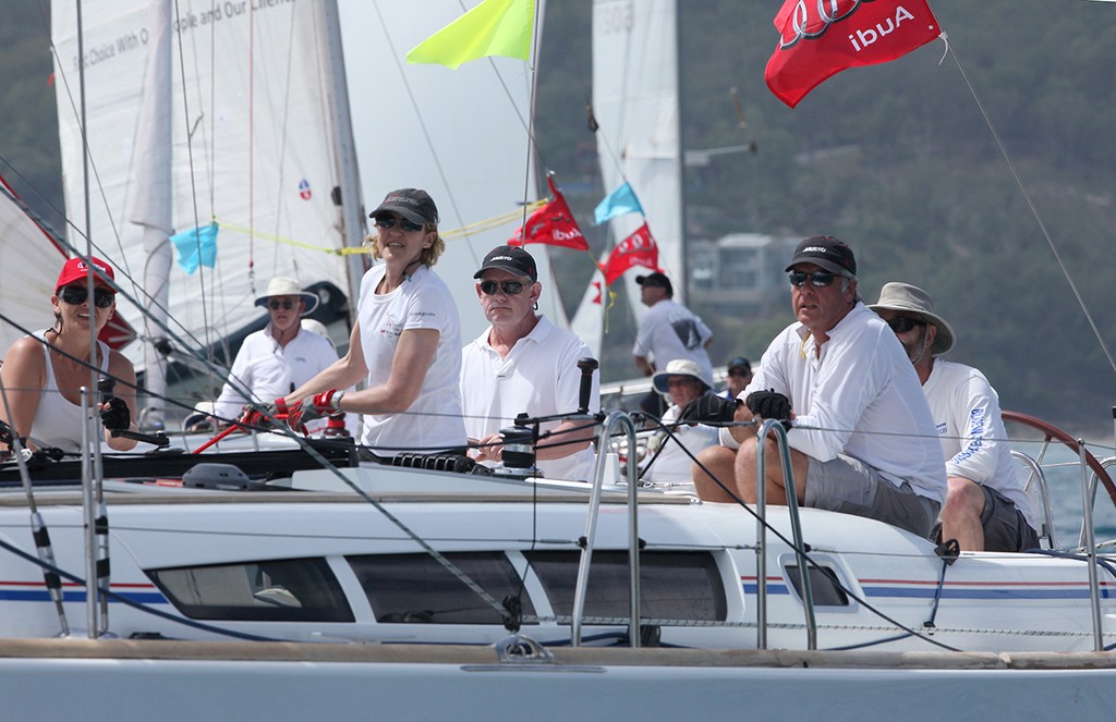 Crews at work - Audi Hamilton Island Race Week 2012 photo copyright Crosbie Lorimer http://www.crosbielorimer.com taken at  and featuring the  class
