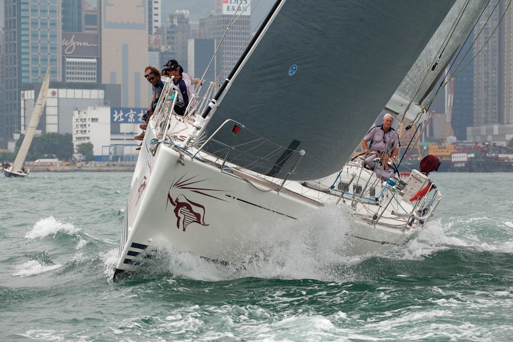 RHKYC Hainan Race 2012 - Xena makes the pace up the harbour photo copyright  RHKYC/Guy Nowell http://www.guynowell.com/ taken at  and featuring the  class