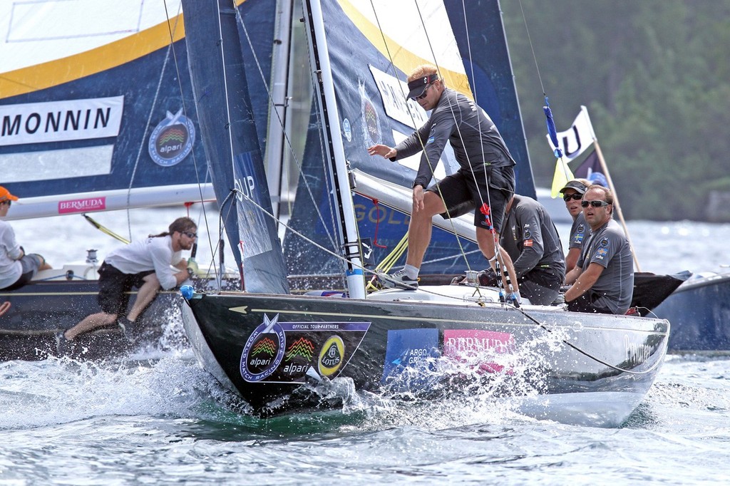 Bjorn Hansen (SWE) gains an advantage over Monnin. - 2012 Argo Group Gold Cup &copy; Charles Anderson/RBYC