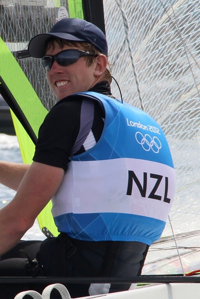 Peter Burling is towed home after the Silver Medal win photo copyright Richard Gladwell www.photosport.co.nz taken at  and featuring the  class