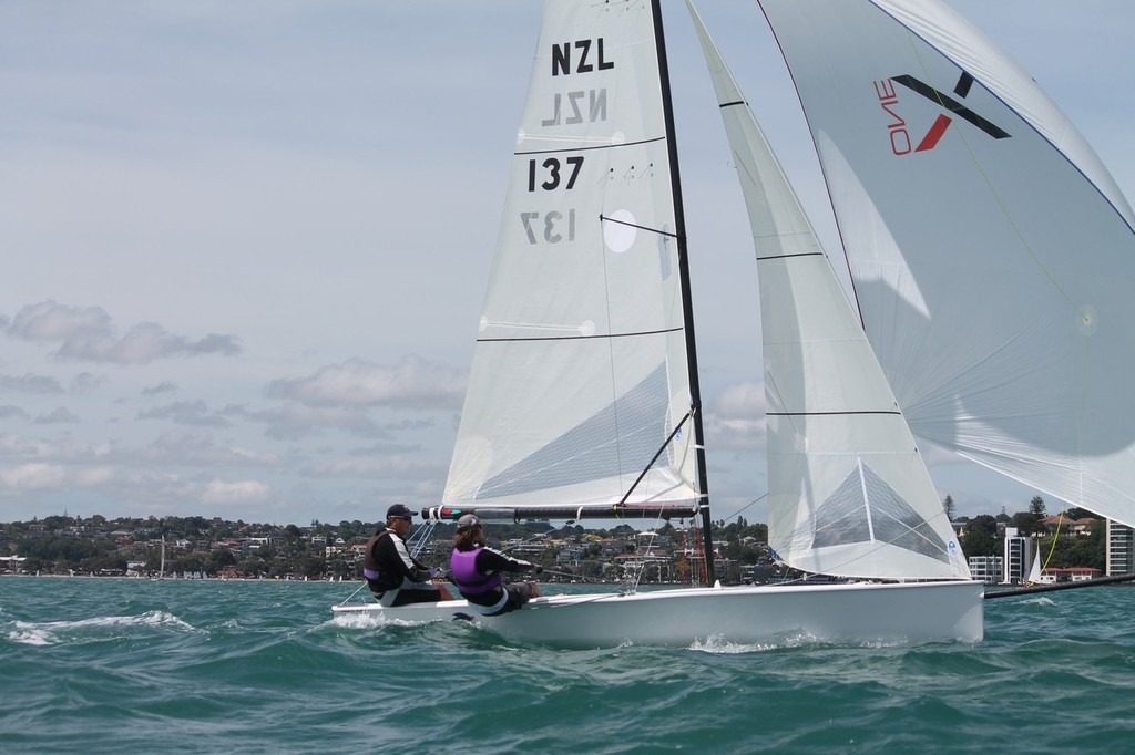 The VX One sailing easily on a reach, in Auckland &copy; Phil Quinn http://www.vxone.com