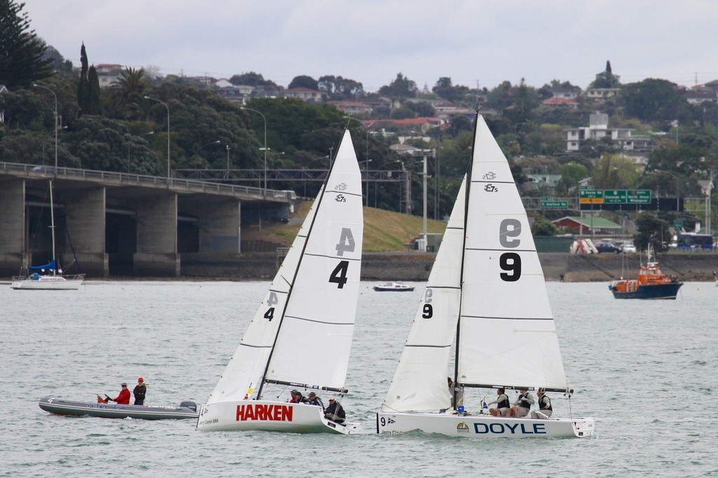 Semi-Final prestart Day 4 New Zealand National Match Racing Championships photo copyright Richard Gladwell www.photosport.co.nz taken at  and featuring the  class