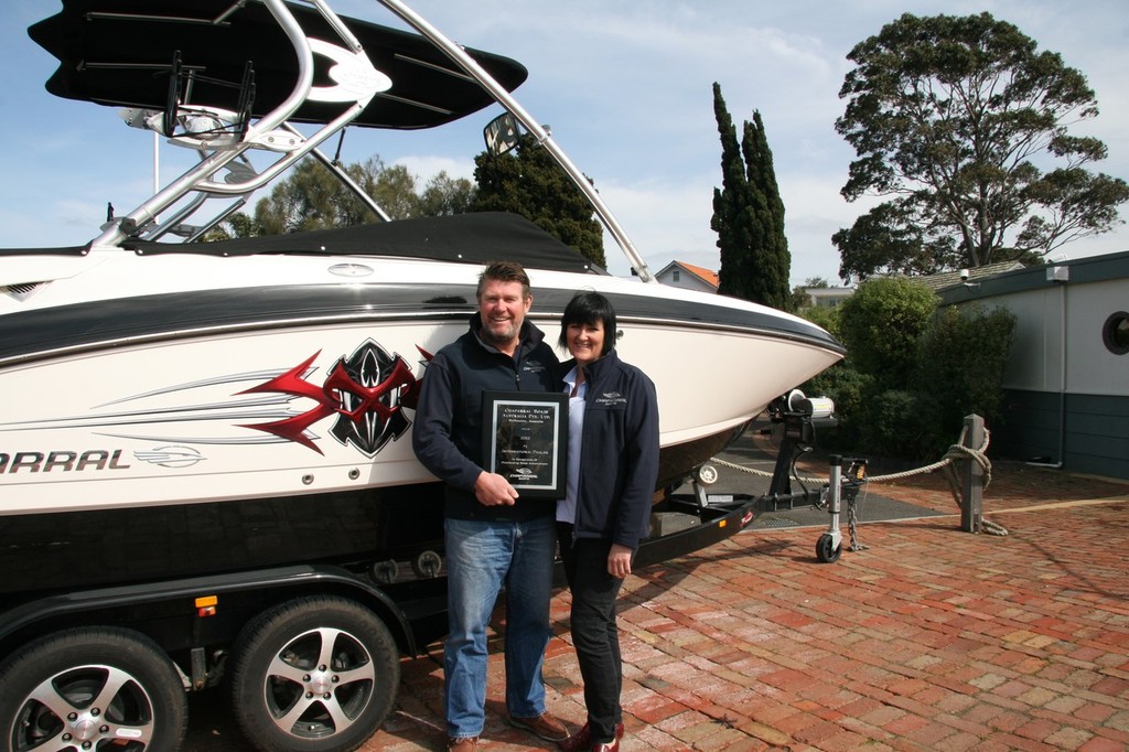 Scott O’Hare and Dani Limback, showing new models and favourites at SCIBS 2013. © Chaparral Australia