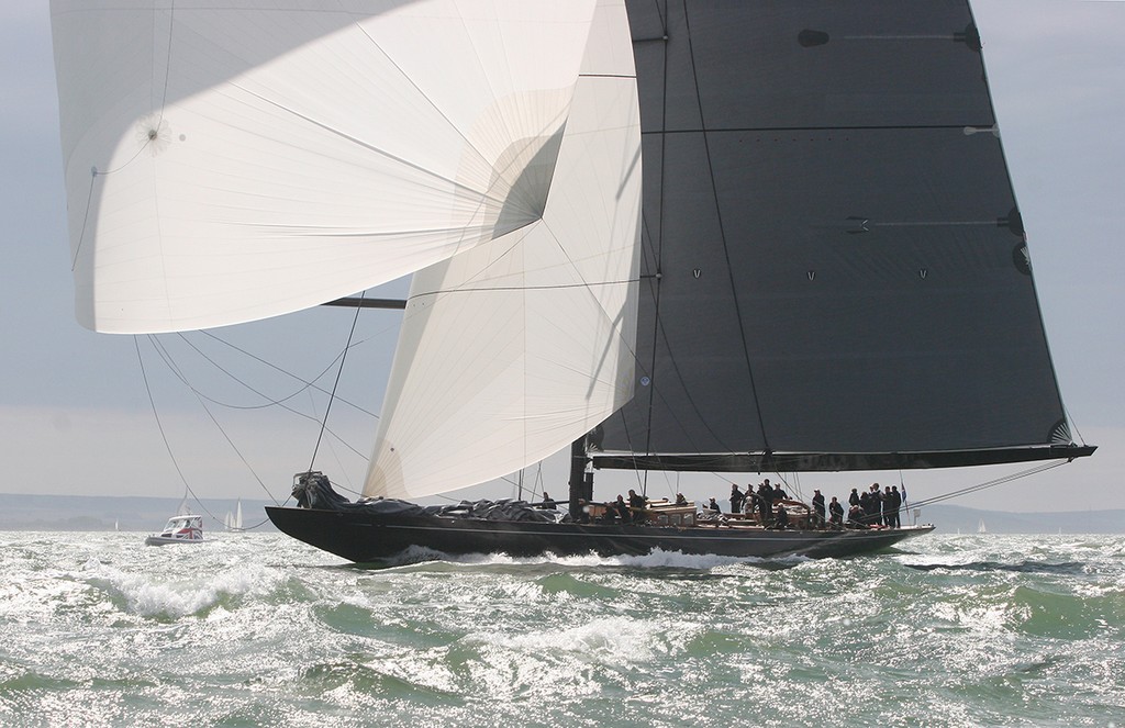 Lionheart heads for the finish off Gurnard Ledge - J Class Solent Regatta  © Dale Lorimer