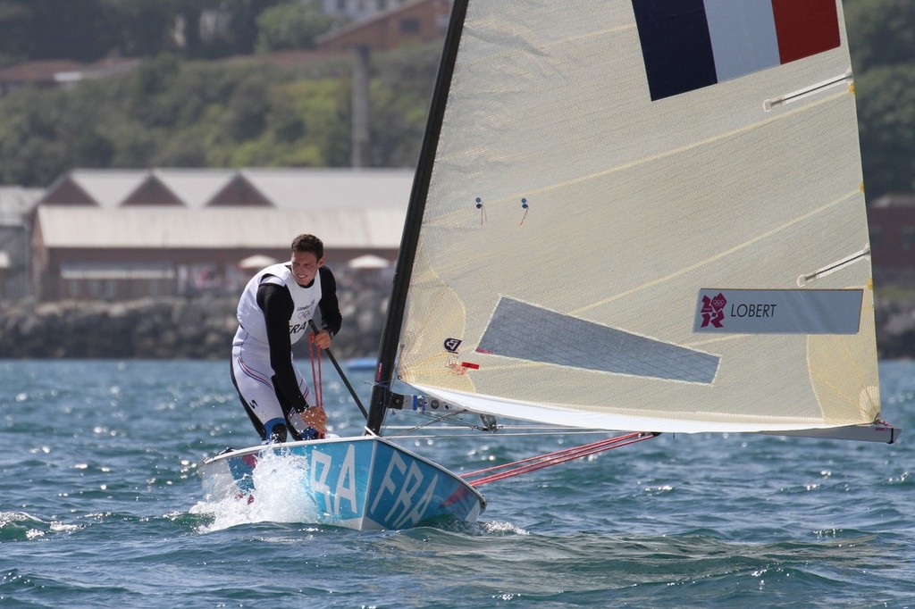 Jonathan Lobert (FRA) won the Bronze Medal - Finn class 2012 Olympic Regatta photo copyright Richard Gladwell www.photosport.co.nz taken at  and featuring the  class