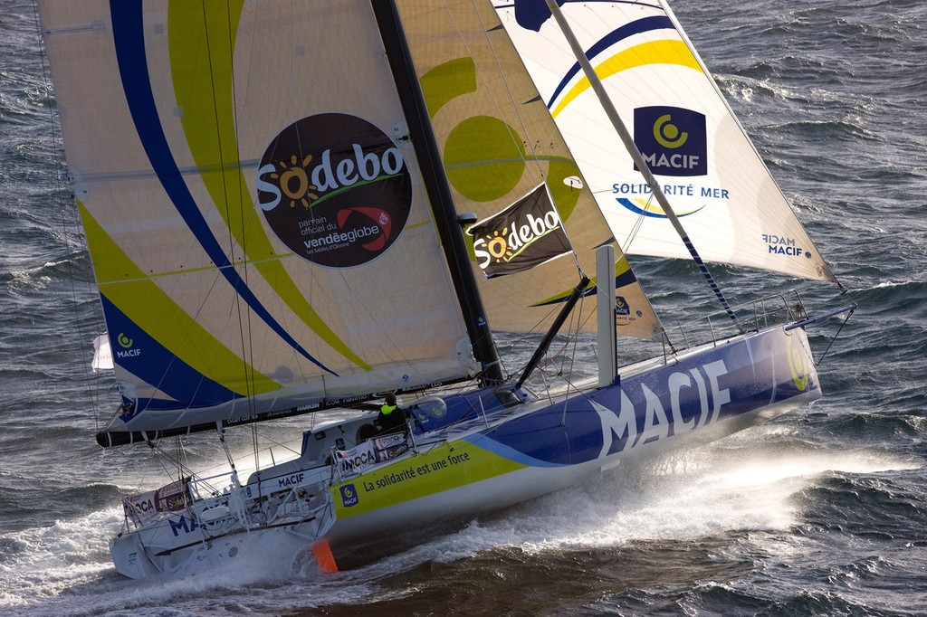 SAILING - PRE-VENDEE GLOBE 2012 - PENMARCH' (FRA) - 24/09/2012 - PHOTO JEAN-MARIE LIOT / DPPI / VENDEE GLOBE - MACIF / SKIPPER FRANCOIS GABART (FRA) photo copyright Jean-Marie Liot / DPPI / Vendée Globe http://www.vendeeglobe.org taken at  and featuring the  class