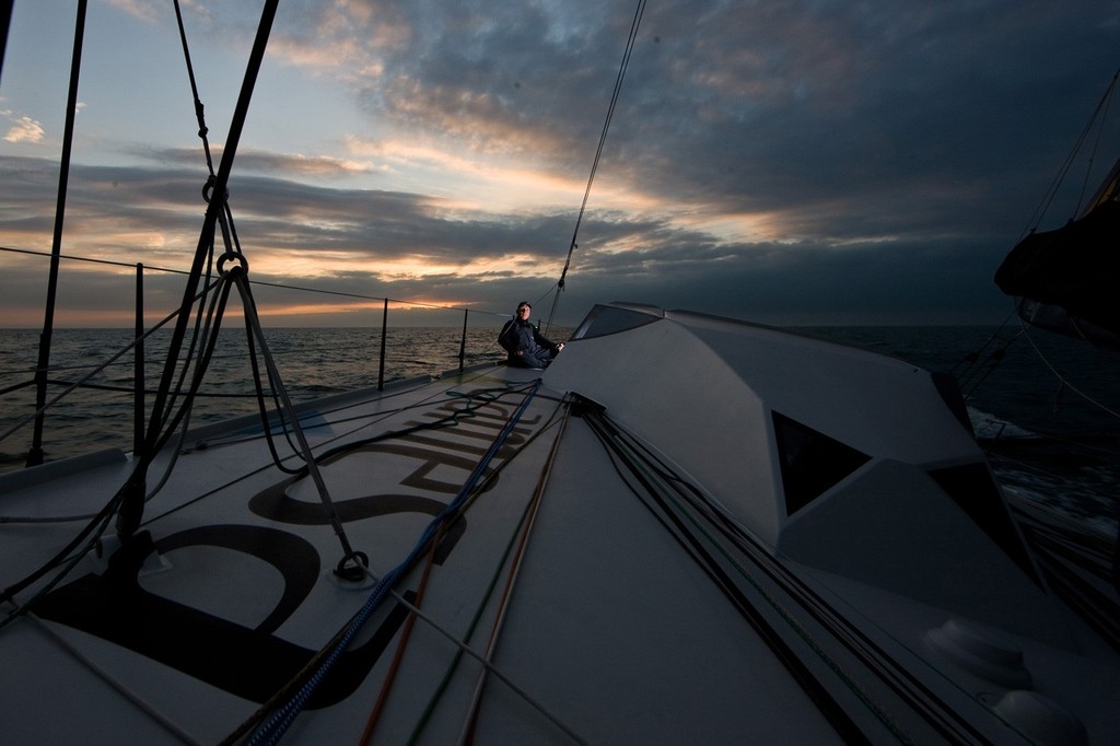 SAILING - PRE VG 2012-2103 - LES SABLES D'OLONNE (FRA) - 21/10/2012 - PHOTO MARK LLOYD / DPPI / VENDEE GLOBE - MIKE GOLDING (GB) / GAMESA - ONBOARD - photo copyright Mark Lloyd http://www.lloyd-images.com taken at  and featuring the  class