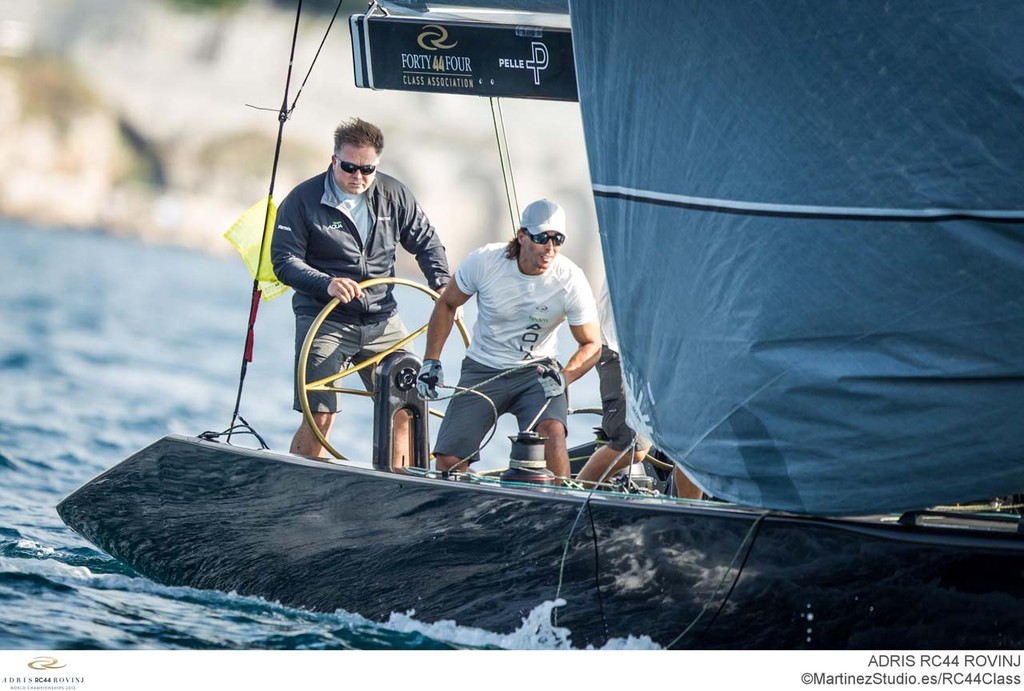 Adris RC44 World Championships 2012 - Chris Bake at the helm of Team Aqua (GBR 2041) &copy; RC44 Class/MartinezStudio.es