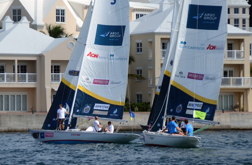 Minoprio v Berntsson Sailing in the Group 2 Qulafying round robin matches on Day 2 of the Argo Group Gold Cup, Stage 7 of the Alpari World Match Racing Tour.©Talbot Wilson photo copyright  Talbot Wilson / Argo Group Gold Cup http://www.argogroupgoldcup.com/ taken at  and featuring the  class