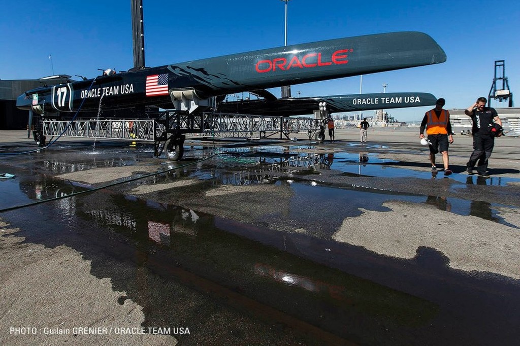 Oracle Team USA - Pier 80 Base, San Francisco © Guilain Grenier Oracle Team USA http://www.oracleteamusamedia.com/