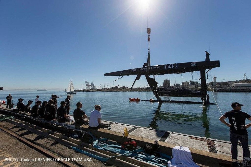 Oracle Team USA - Pier 80 Base, San Francisco © Guilain Grenier Oracle Team USA http://www.oracleteamusamedia.com/