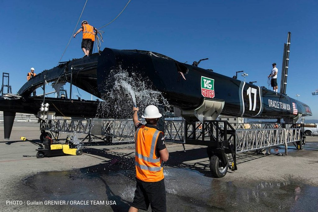 Oracle Team USA - Pier 80 Base, San Francisco © Guilain Grenier Oracle Team USA http://www.oracleteamusamedia.com/
