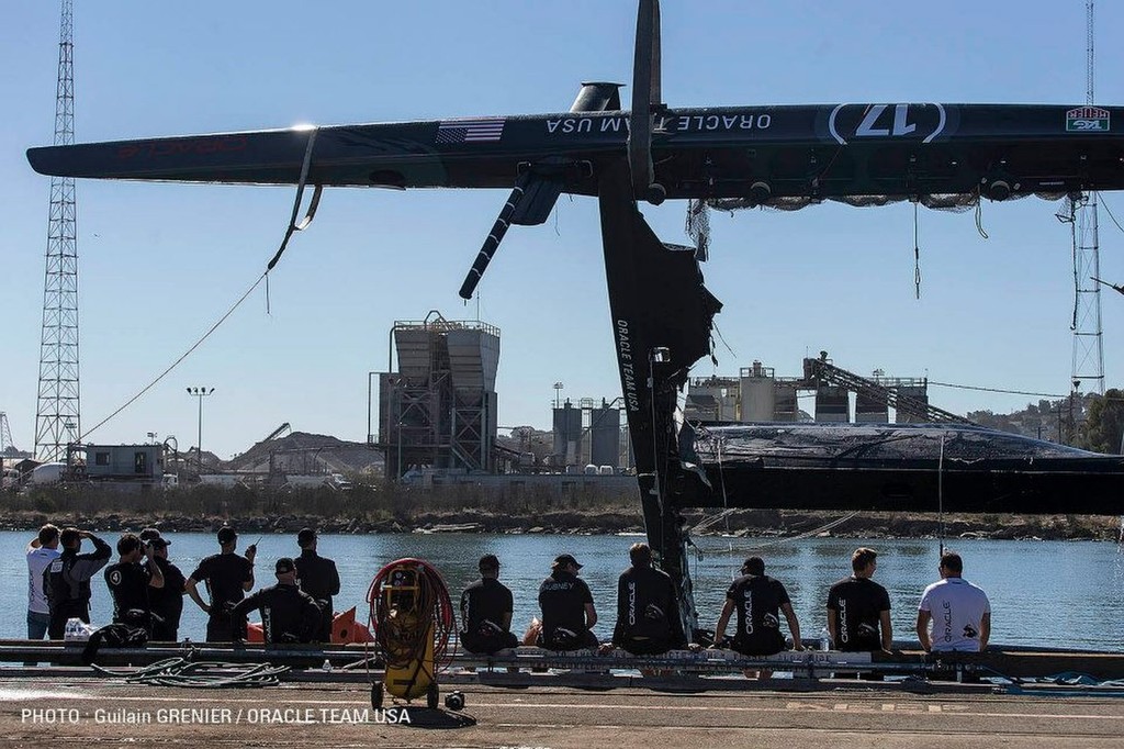 Oracle Team USA - Pier 80 Base, San Francisco © Guilain Grenier Oracle Team USA http://www.oracleteamusamedia.com/