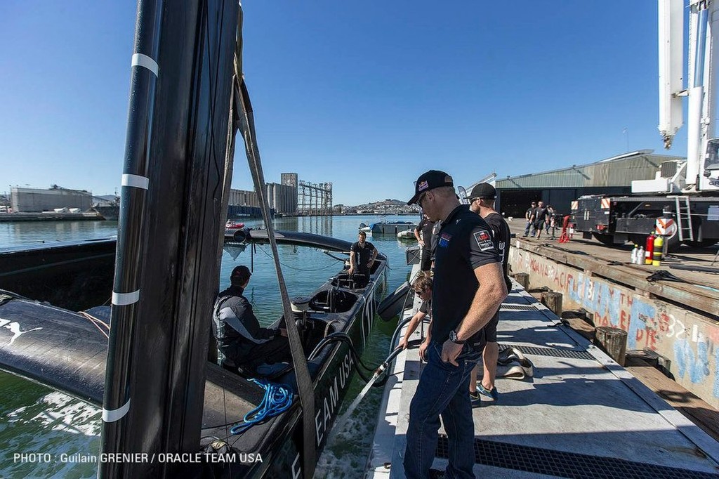 Oracle Team USA - Pier 80 Base, San Francisco © Guilain Grenier Oracle Team USA http://www.oracleteamusamedia.com/