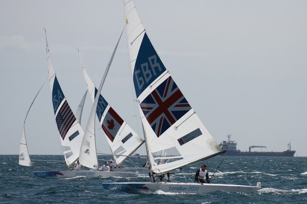 July 28, 2012 Iain Percy and Bart Simpson, GBR Star Two Man keelboat photo copyright Richard Gladwell www.photosport.co.nz taken at  and featuring the  class