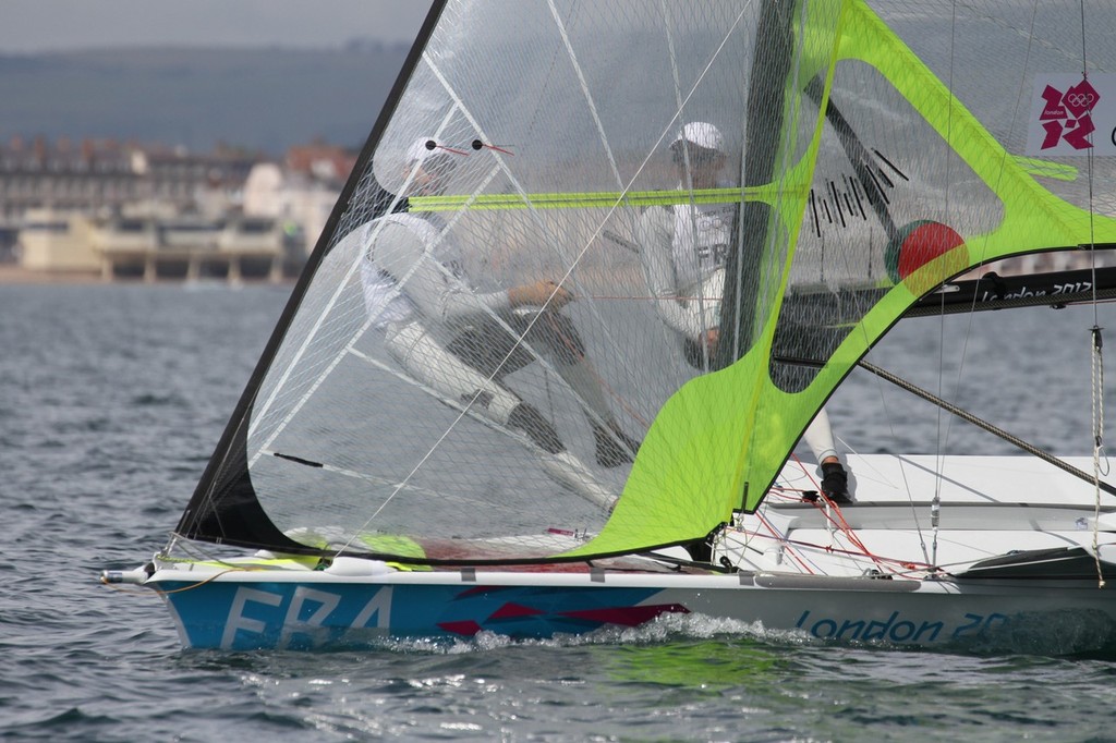  August 8, 2012 - Weymouth, England - Emmanuel Dyen and Stephane Christidis (FRA) © Richard Gladwell www.photosport.co.nz