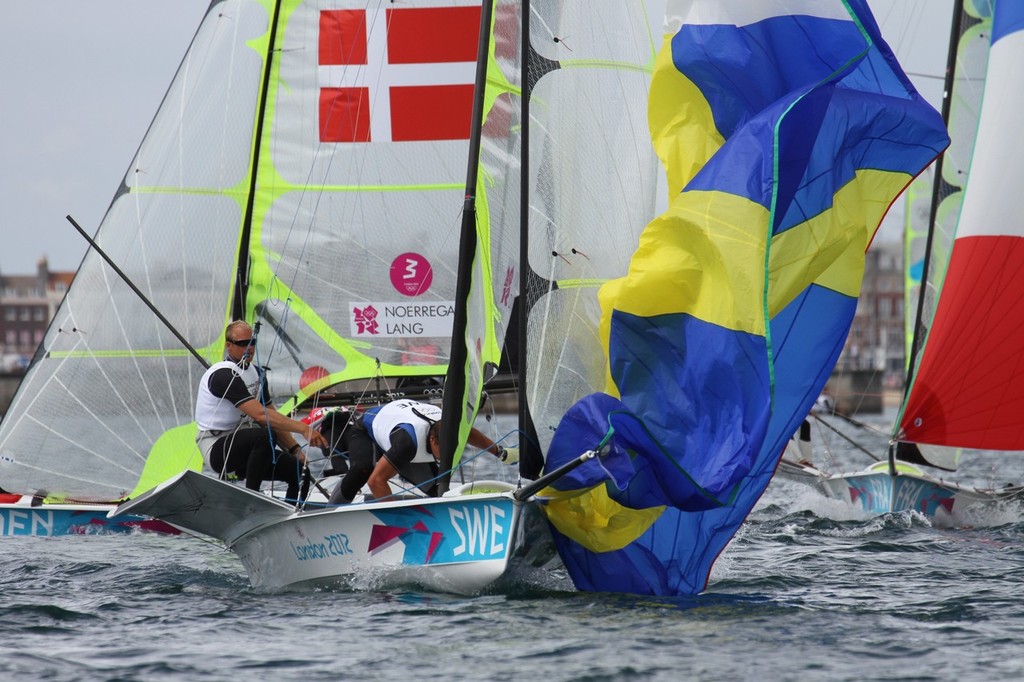  August 8, 2012 - Weymouth, England - Jonas von Geijer and Niclas During (SWE) © Richard Gladwell www.photosport.co.nz