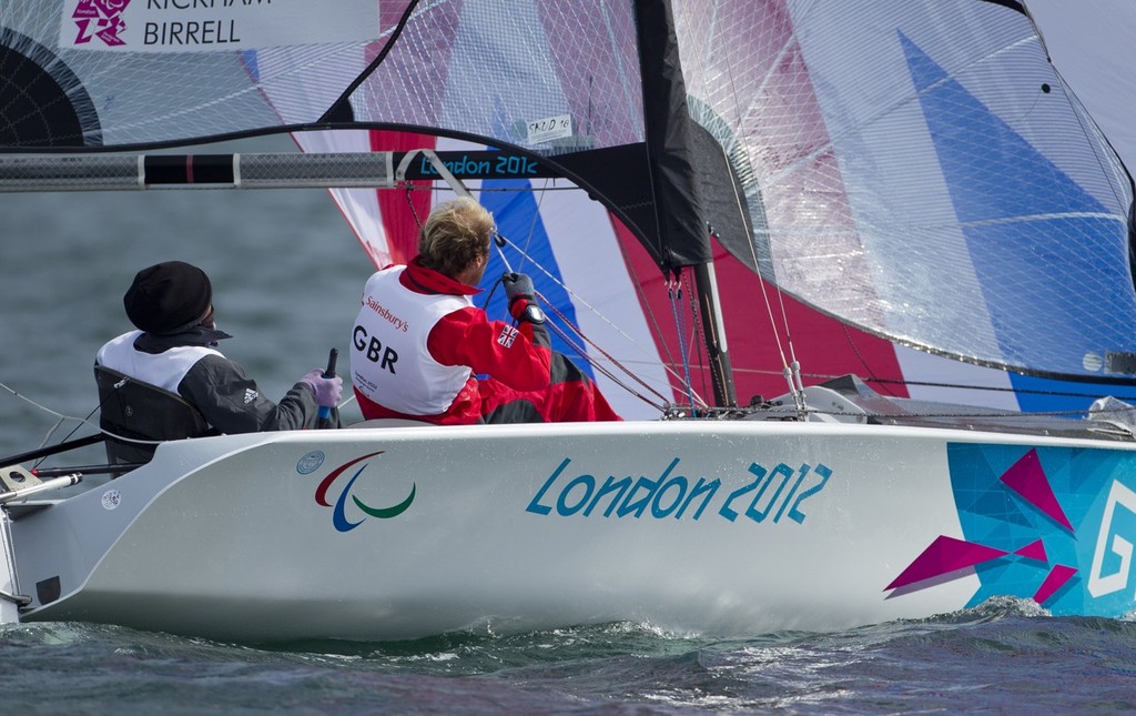 20120109 Copyright onEdition 2012©
Free for editorial use image, onEdition

Alexandra Rickham and Niki Birrell (GBR), competing today (01.09.2012), in the Two-Person Keelboat (Skud) event in The London 2012 Paralympic Sailing Competition.

Taking place from 1 September to 6 September, three gold medals will be up for grabs by the 80 competitors: in the Single-Person Keelboat, Two-Person Keelboat and Three-Person Keelboat. Athletes will compete to master the ever-changing condition photo copyright onEdition http://www.onEdition.com taken at  and featuring the  class