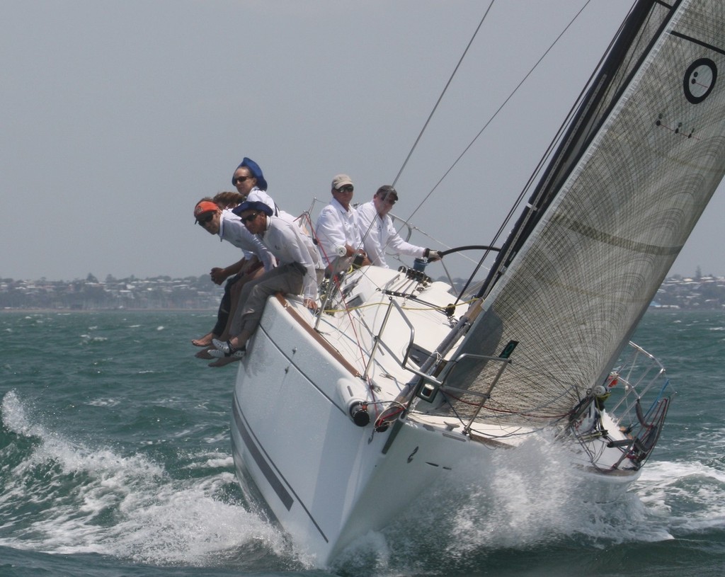 Brilliant Pearl on the work to first mark with all weight out - QLD French Yacht Challenge photo copyright Tracey Johnstone taken at  and featuring the  class