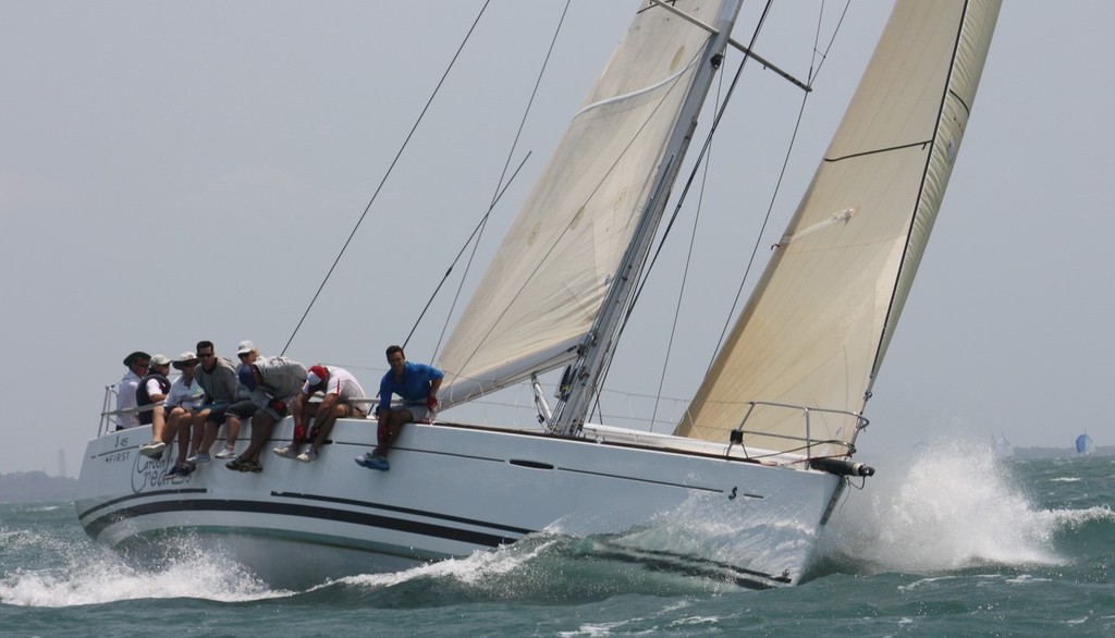 Carbon Credits at the start of the day when everything was looking very good for them - QLD Beneteau Cup photo copyright Tracey Johnstone taken at  and featuring the  class