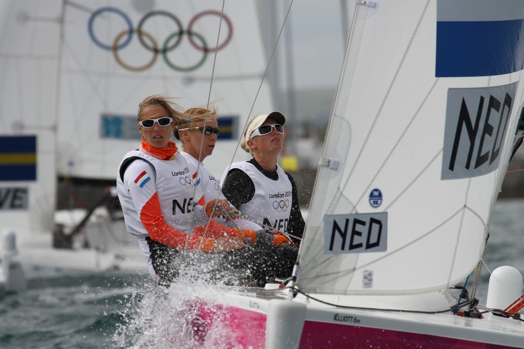 July 30, 2012 Weymouth, England - Womens Match Racing - Netherlands crew © Richard Gladwell www.photosport.co.nz